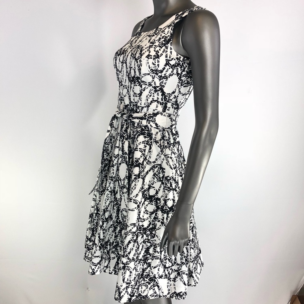 Calvin Klein Black and White Dress Size 2P Lined